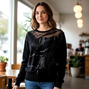 Didier Ronsard X CACHÉ Vintage 80s Lambswool/Angora Sweater Sz M Made in France